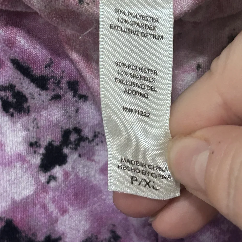 Jessica Simpson 2 Piece Purple PJ Lounge Set Petite XL Long Sleeve Henley